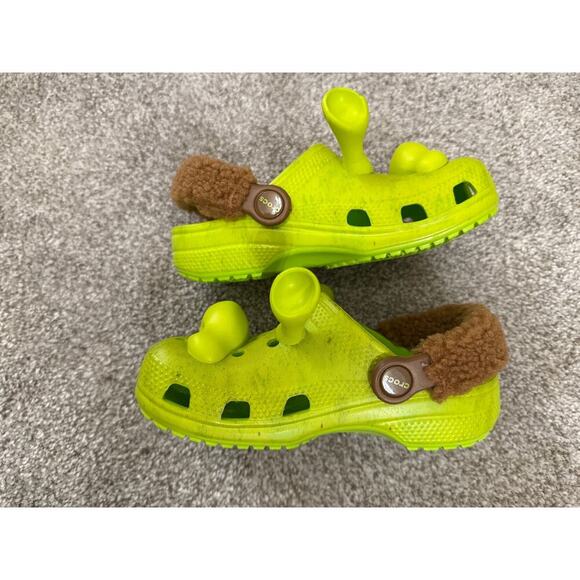 NWT Crocs Unisex Kids' Dreamworks Classic Shrek Clog in Lime Punch, sz 13 - Picture 12 of 13